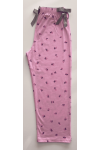 Viskon Pembe Çiçek Desenli Kadın Pijama Altı - Ayakta Görünüm | Linay Butik Kadın Ev Giyimi